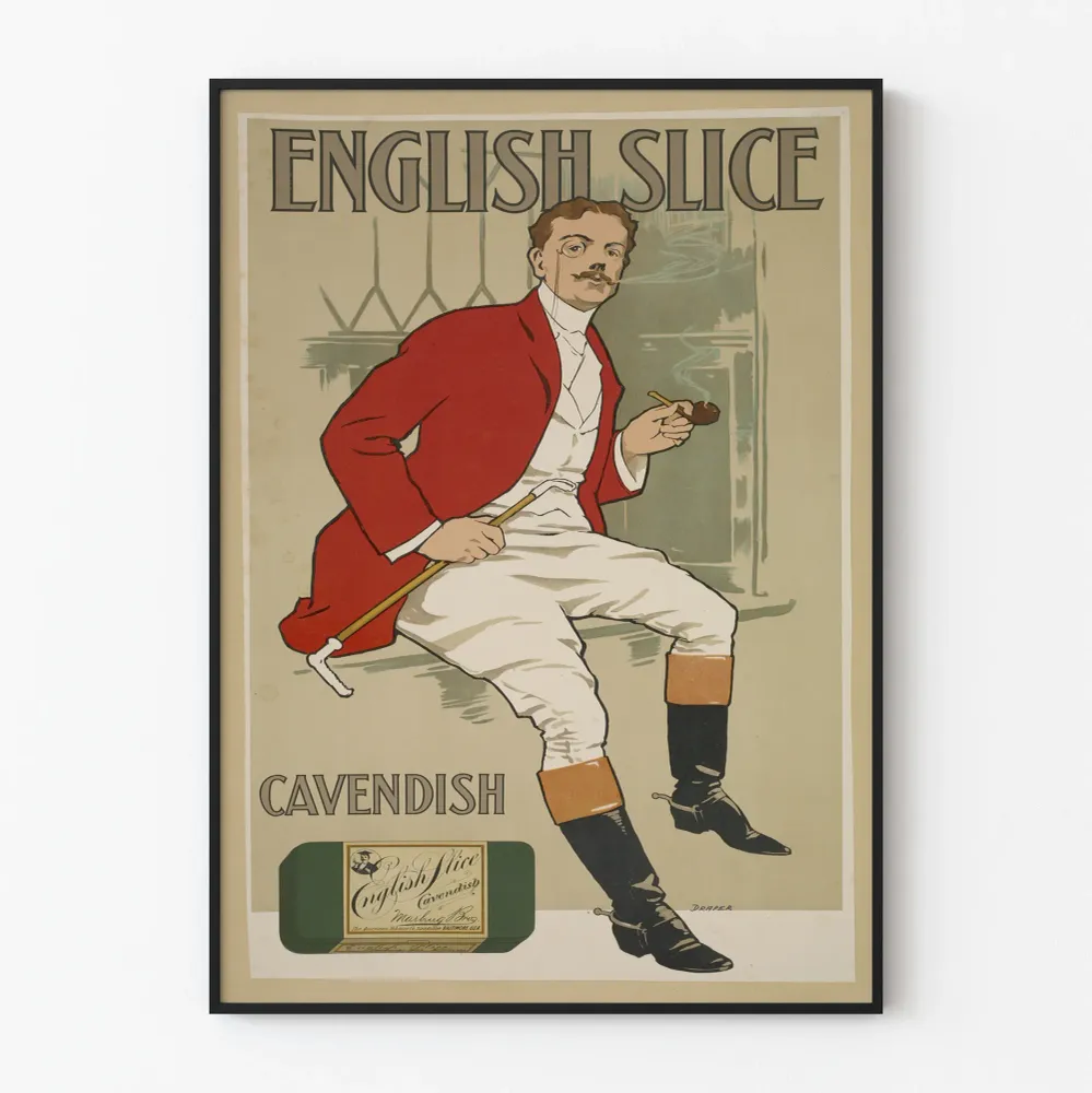 Affiche Vintage English Slice Cavendish Style Élégant Artem Legrand