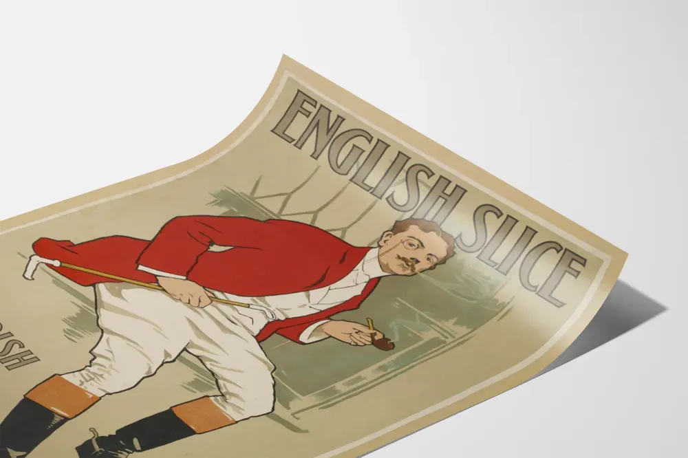 Affiche Vintage English Slice Cavendish Style Élégant Artem Legrand