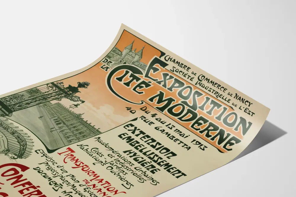 Affiche Vintage Exposition de la Cité Moderne 1913 - Décoration Murale Historique Artem Legrand
