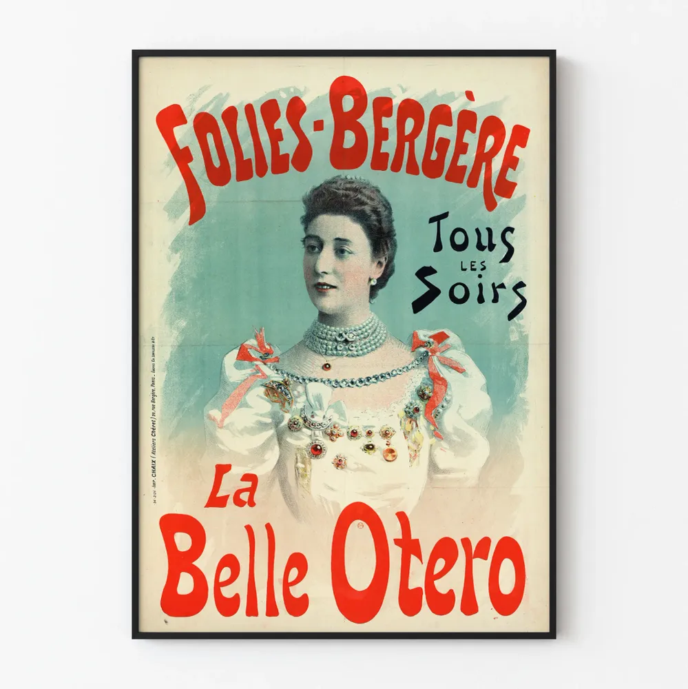 Affiche vintage Folies-Bergère La Belle Otero Artem Legrand