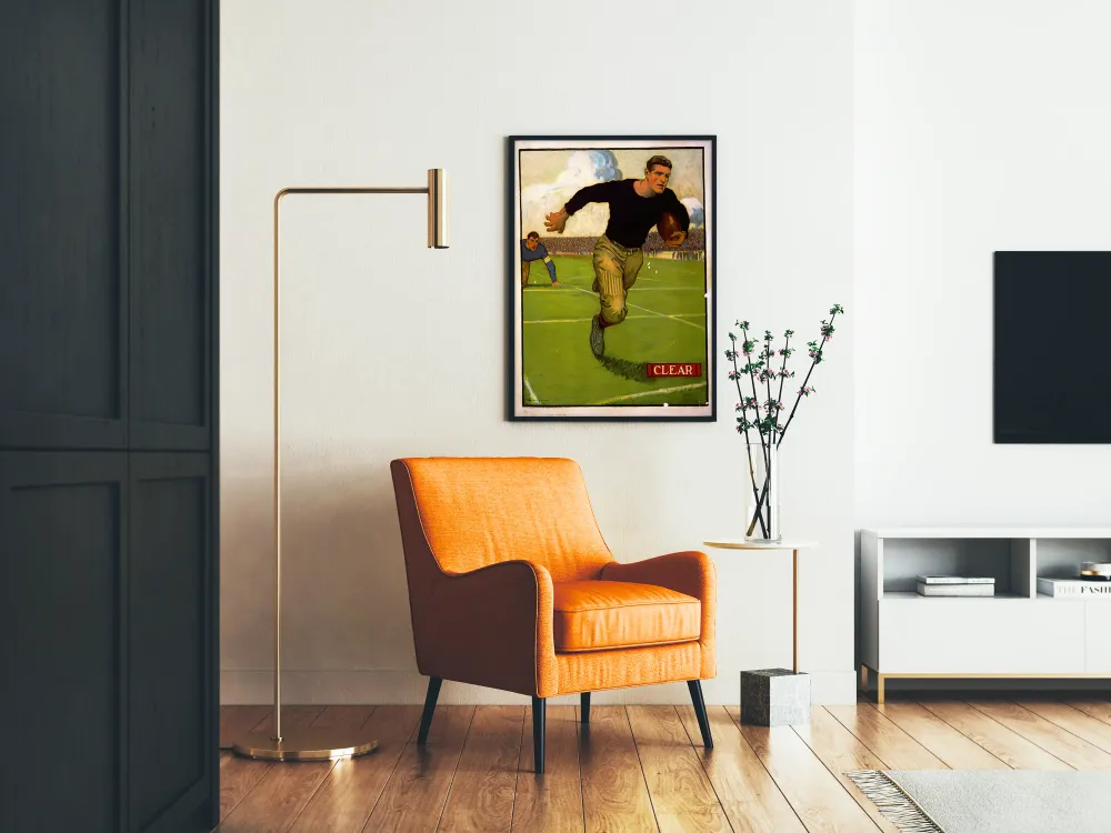Affiche Vintage Football Américain Clear - Décoration Murale Sportive Artem Legrand