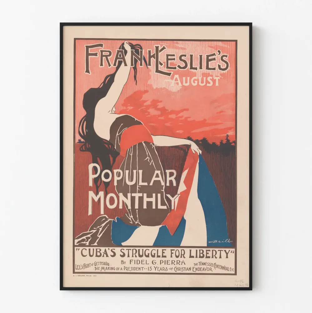 Affiche vintage Frank Leslie's Popular Monthly - Décoration murale rétro Artem Legrand