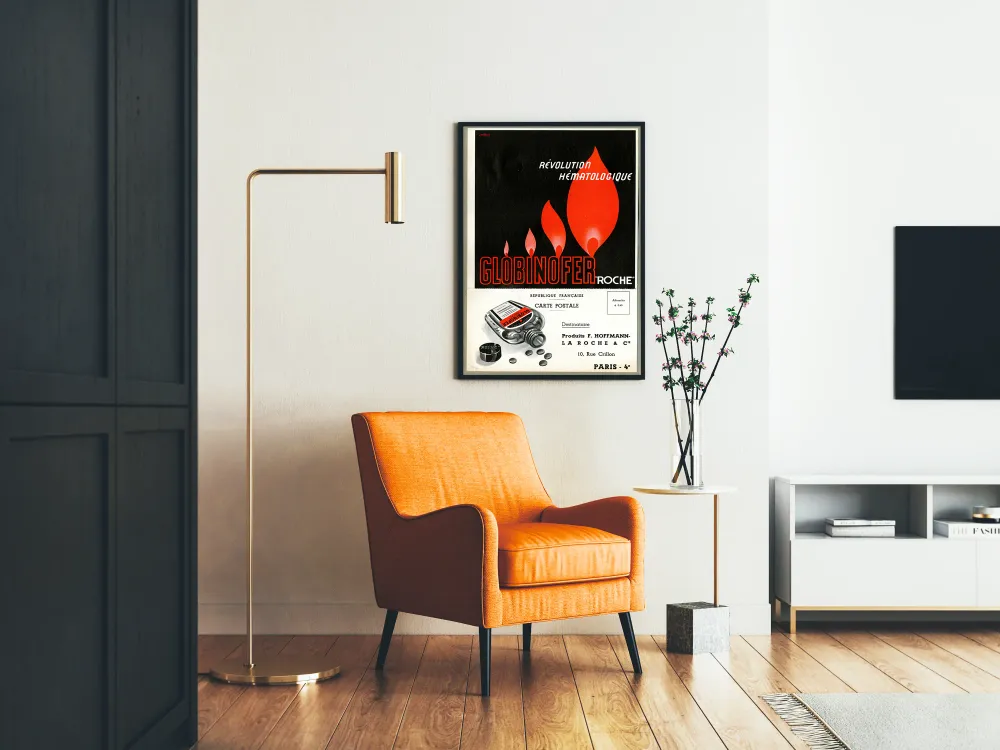 Affiche vintage Globinofer Roche Révolution Hématologique Artem Legrand