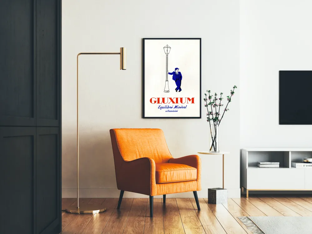 Affiche vintage Gluxium Équilibre Minéral Vitamnisé Artem Legrand