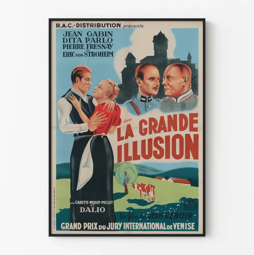 Affiche Vintage La Grande Illusion - Poster Cinéma Jean Renoir Artem Legrand