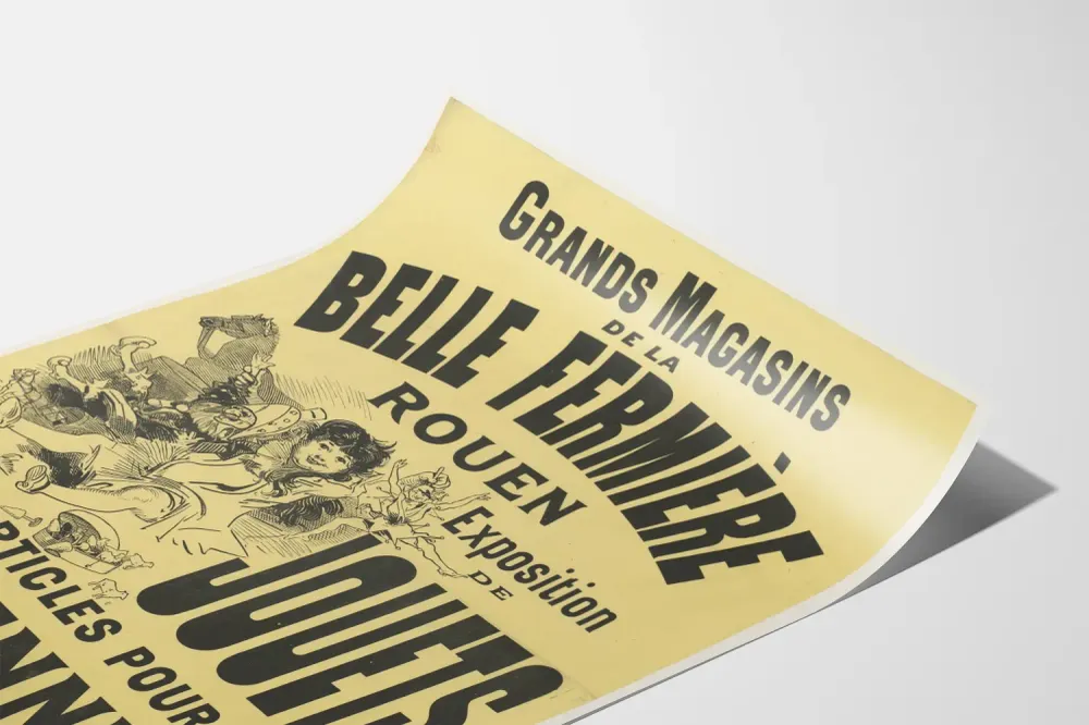 Affiche Vintage Grands Magasins La Belle Fermière Jouets 1887 Artem Legrand
