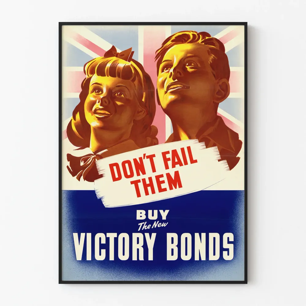 Affiche Vintage Guerre - Achetez Les Nouveaux Victory Bonds Artem Legrand