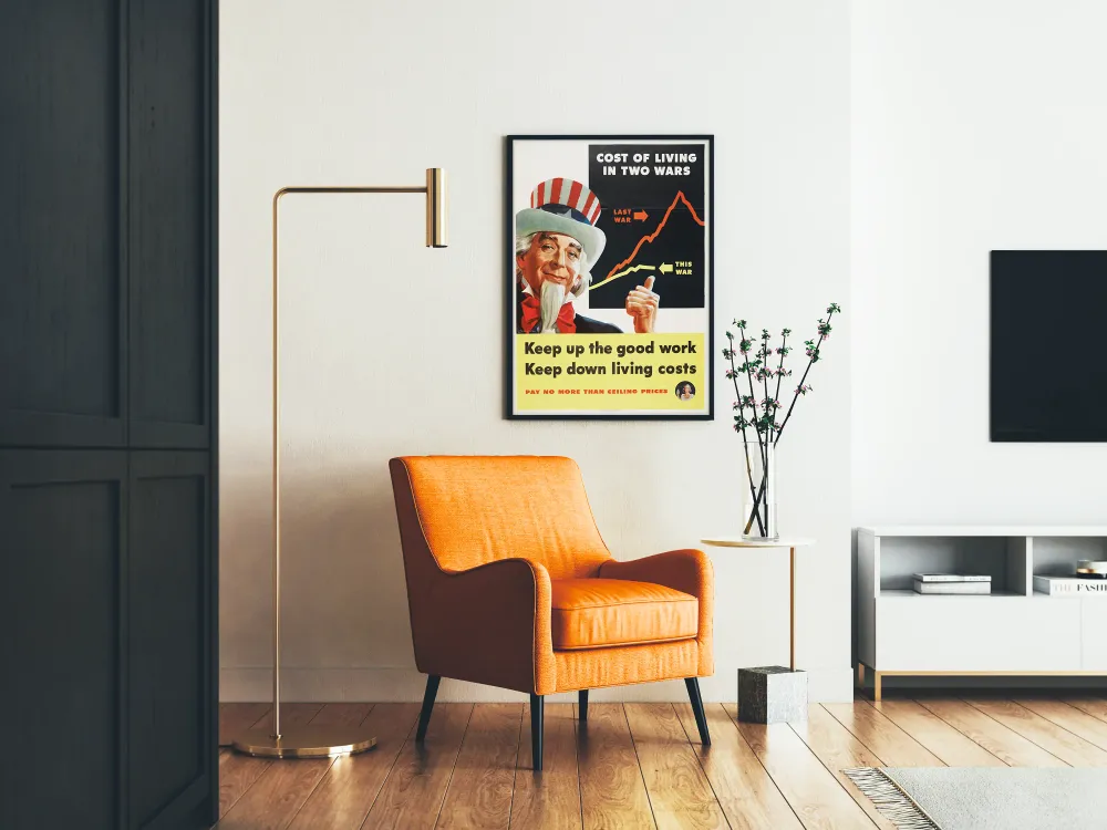 Affiche Vintage Guerre et Coût de la Vie - Décoration Murale Rétro Artem Legrand