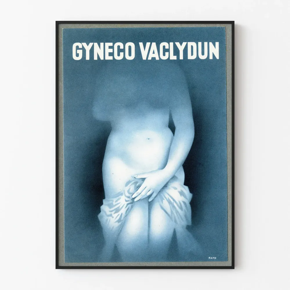 Affiche Vintage Gyneco Vaclydun avec Sculpture Classique Artem Legrand
