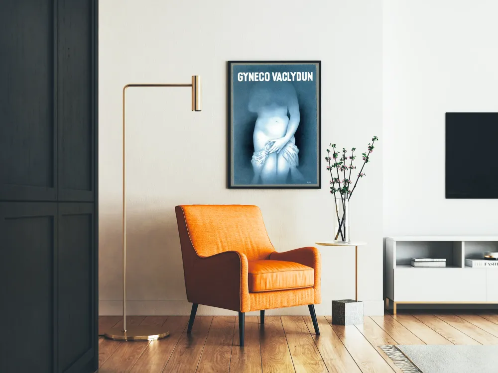 Affiche Vintage Gyneco Vaclydun avec Sculpture Classique Artem Legrand