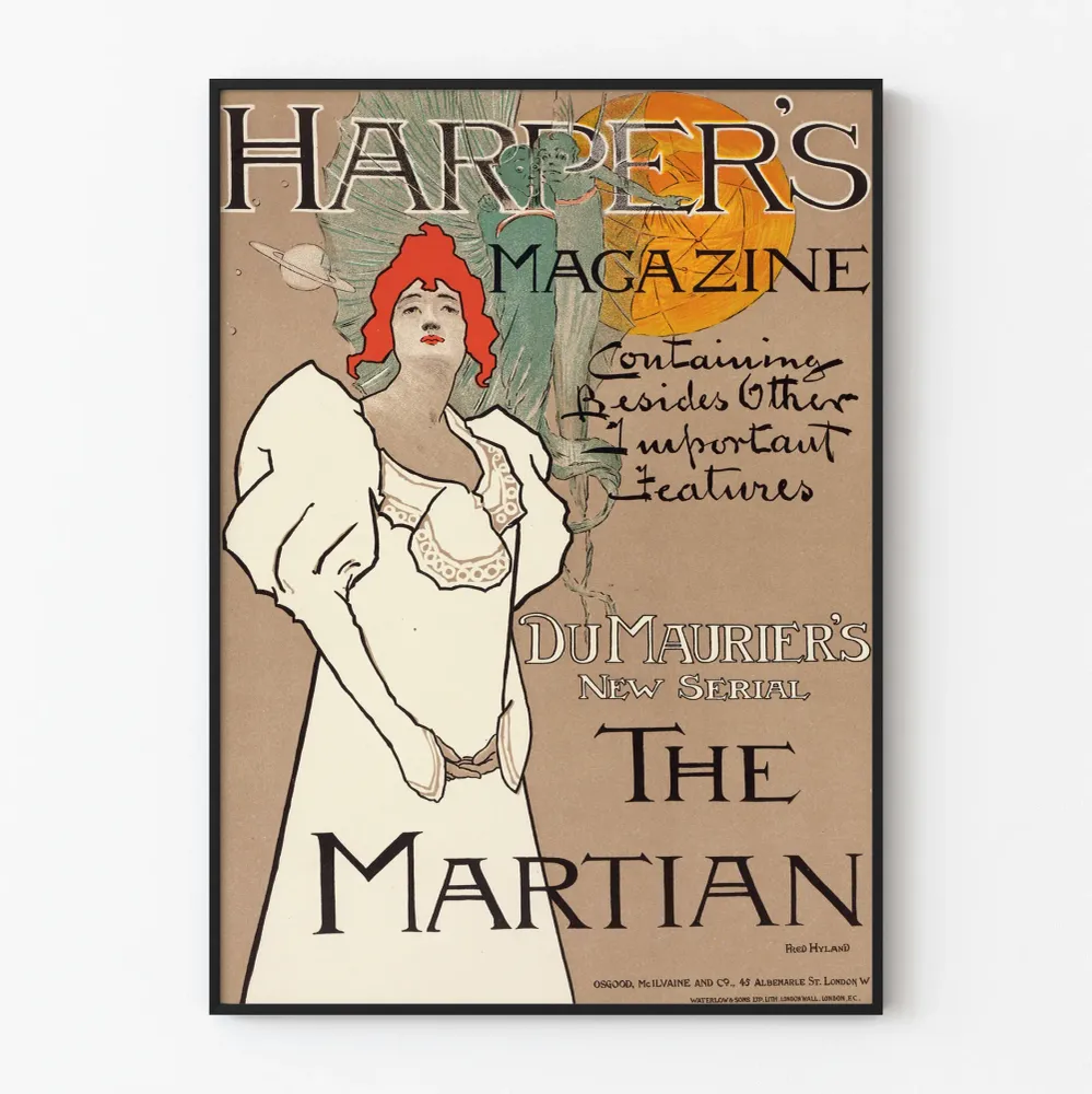 Affiche vintage Harper's Magazine Martian Artem Legrand