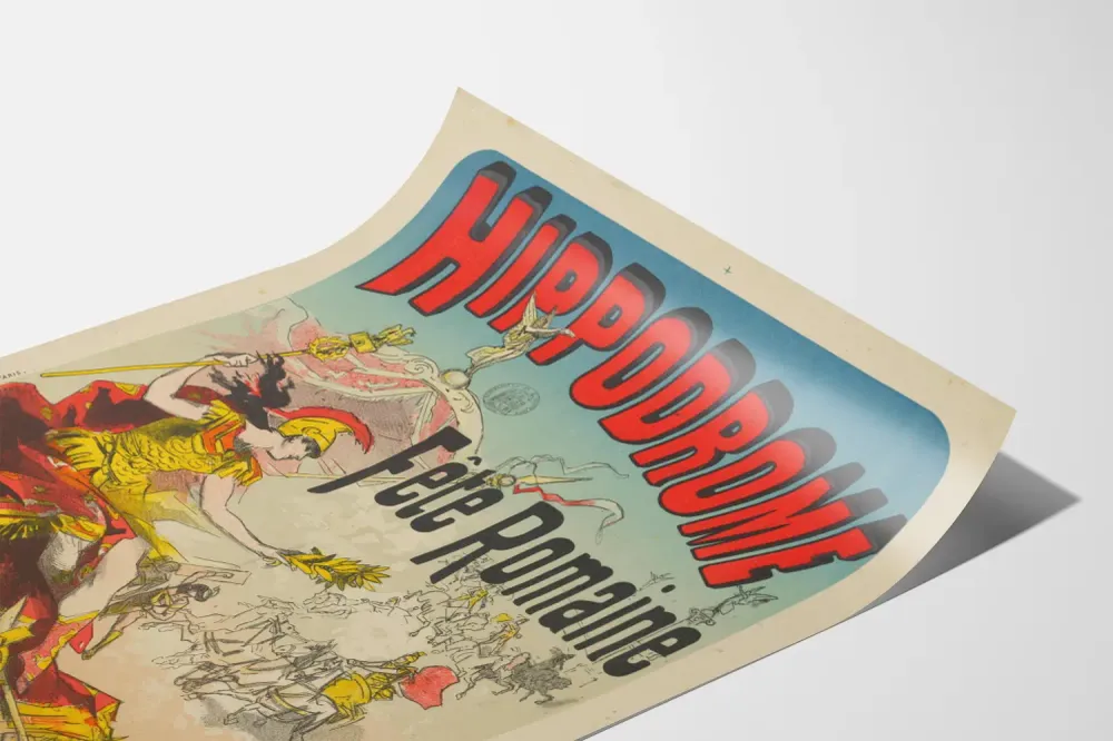 Affiche Vintage Hippodrome Fête Romaine pour Décoration Murale Artem Legrand