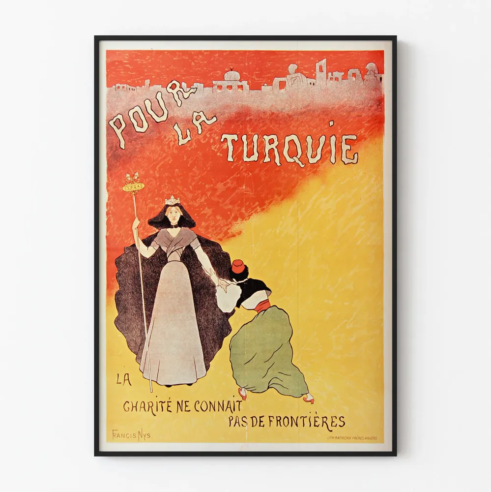 Affiche vintage humanitaire pour la Turquie Artem Legrand