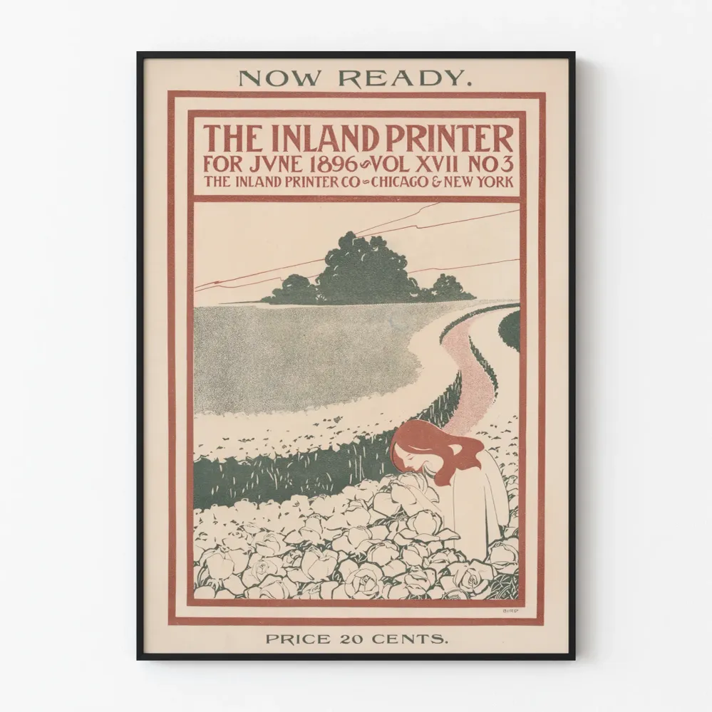 Affiche vintage Inland Printer Juin 1896 Artem Legrand