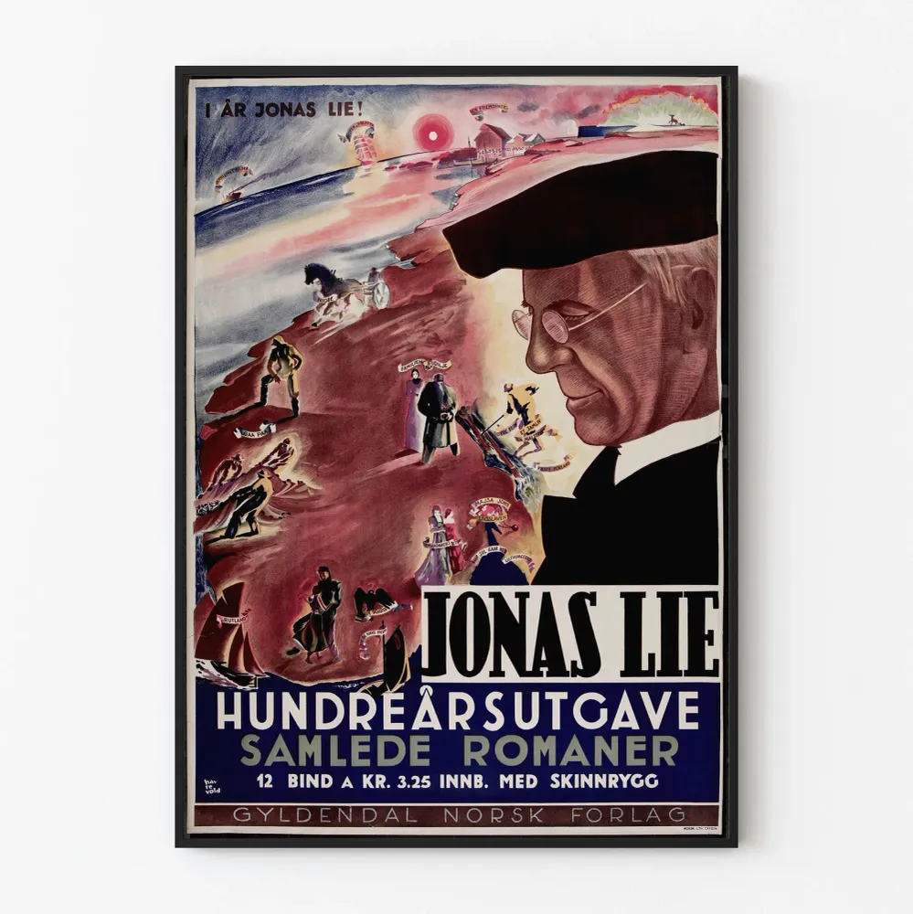Affiche vintage Jonas Lie - Collection Romancière norvégienne Artem Legrand