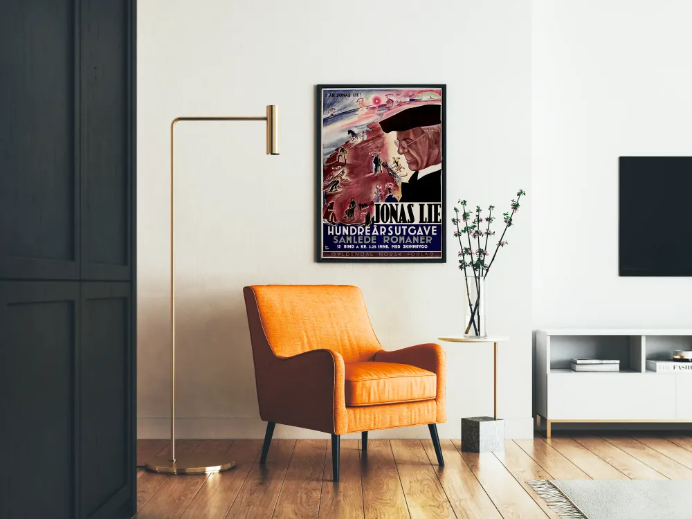 Affiche vintage Jonas Lie - Collection Romancière norvégienne Artem Legrand