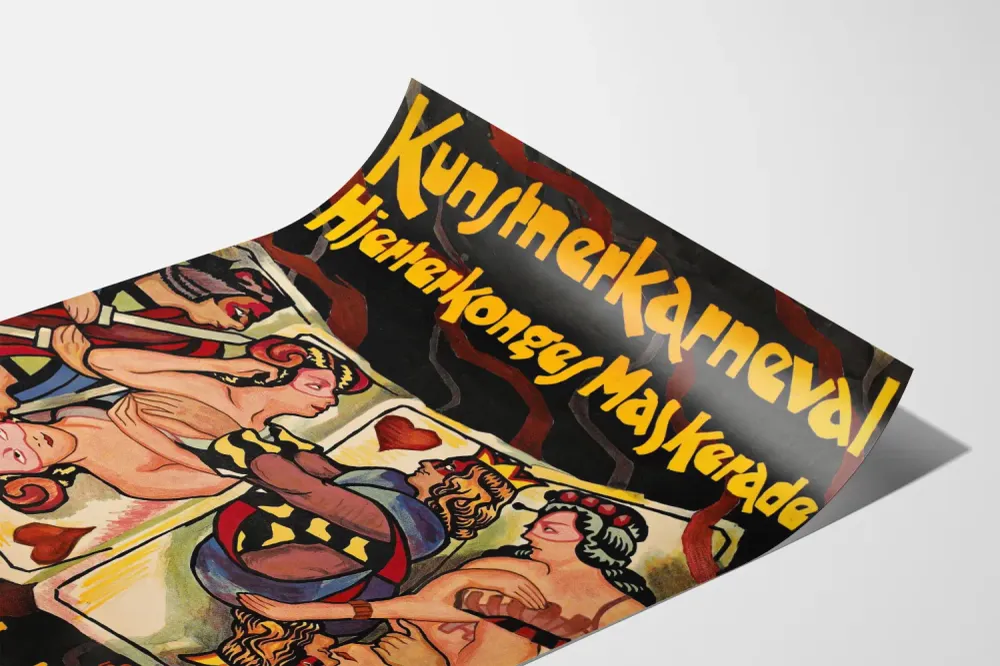 Affiche vintage Kunstnerkarneval – Mascarade du roi de cœur Artem Legrand