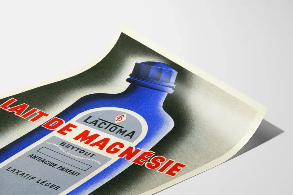 Affiche vintage Lait de Magnésie - Décoration murale rétro Artem Legrand