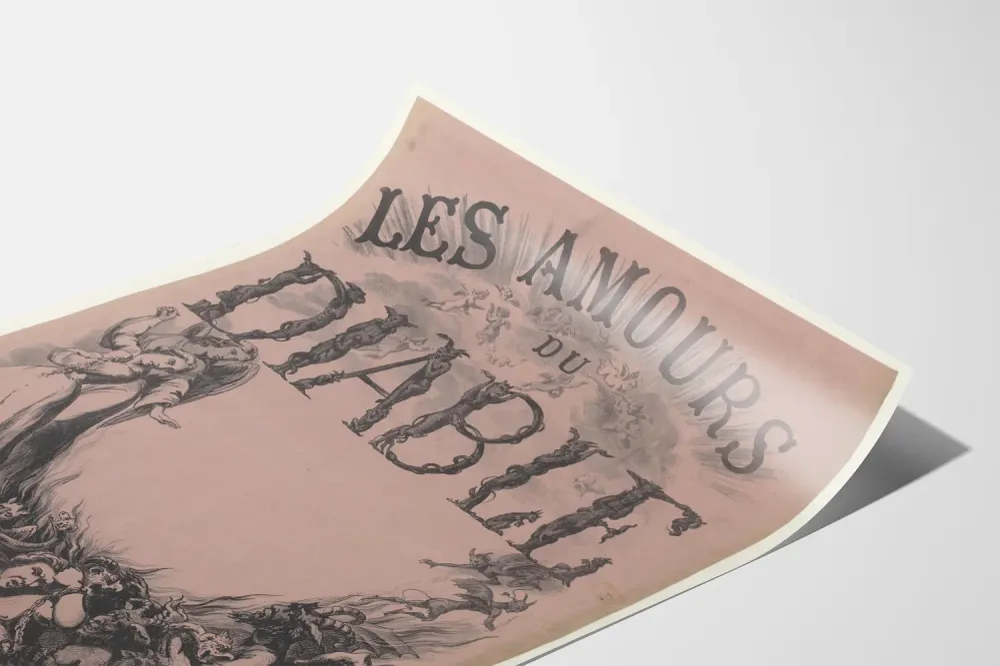 Affiche Vintage Les Amours du Diable pour Décoration Murale Unique Artem Legrand
