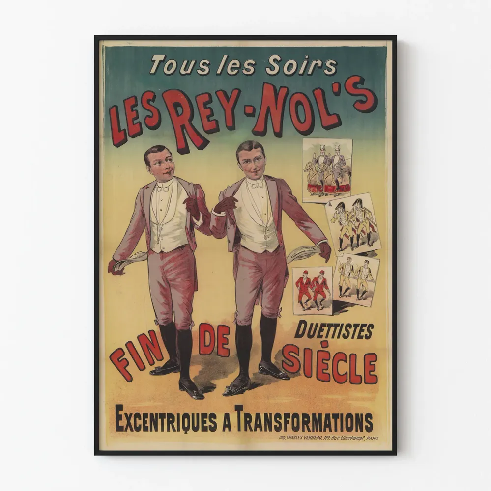 Affiche vintage Les Rey-Nol's Duo Fin de Siècle Artem Legrand