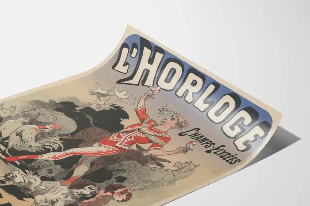 Affiche Vintage L'Horloge Vaughan - Décoration Murale Champêtre Artem Legrand