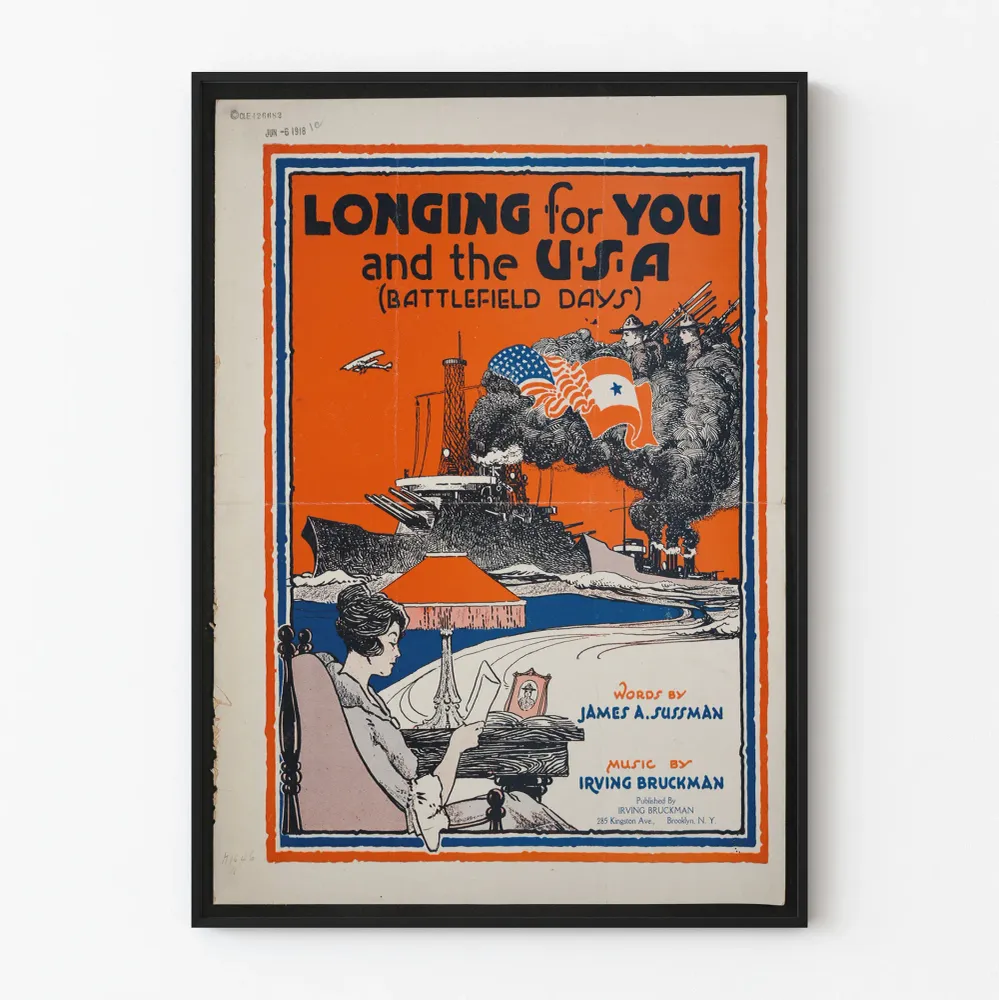 Affiche vintage Longing You and U.S.. Battlefield Days Artem Legrand