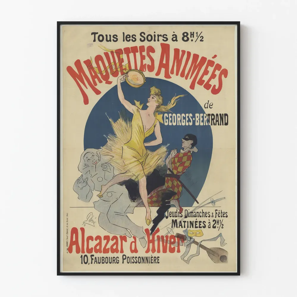 Affiche Vintage Maquettes Animées Alcazar d'Hiver Artem Legrand