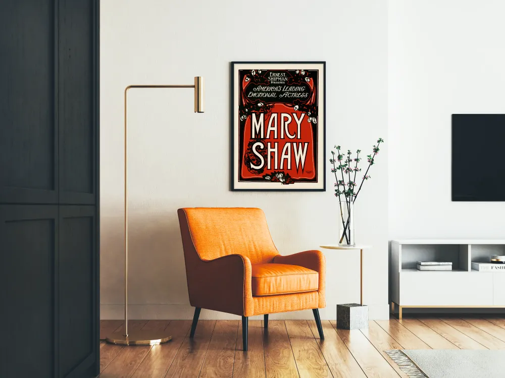 Affiche Vintage Mary Shaw, Actrice Emotionnelle Américaine Artem Legrand