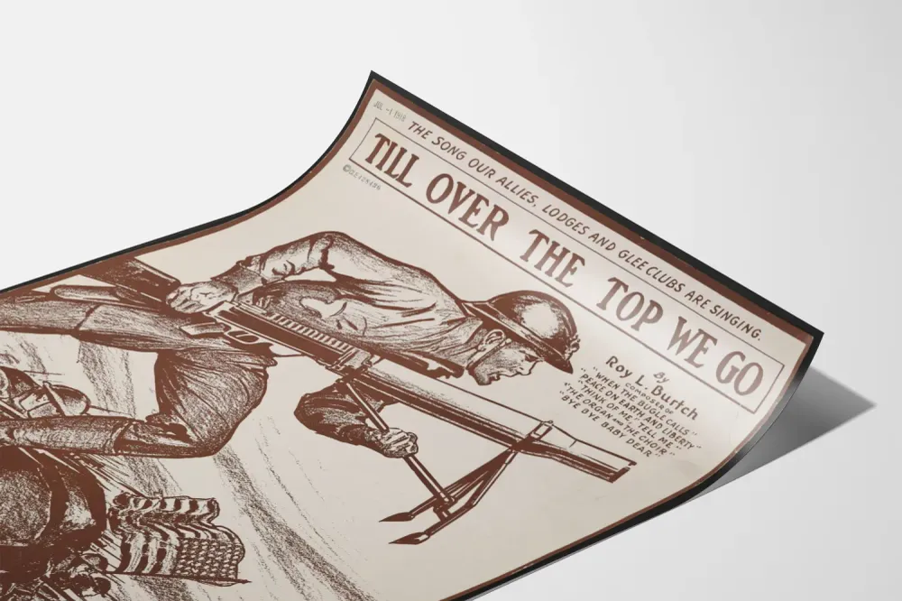Affiche Vintage Militaire Till Over Top We Go Artem Legrand