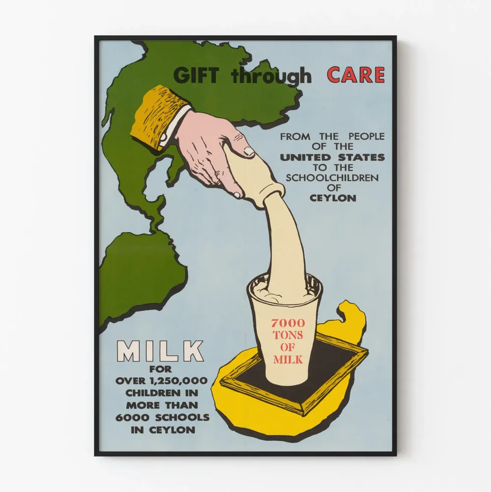 Affiche vintage Milk Schoolchildren - Décoration murale éducative Artem Legrand