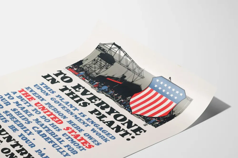 Affiche vintage de mobilisation industrielle américaine Artem Legrand