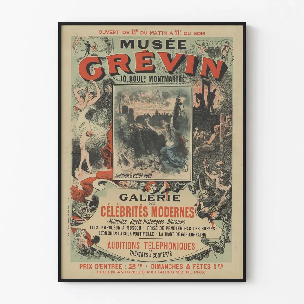 Affiche Vintage Musée Grévin Galerie des Célébrités Modernes Artem Legrand