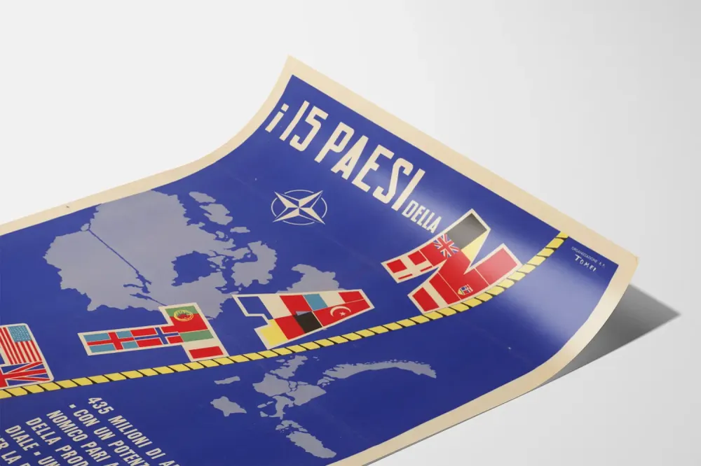 Affiche vintage NATO - Les 15 pays de l'Alliance Atlantique Artem Legrand