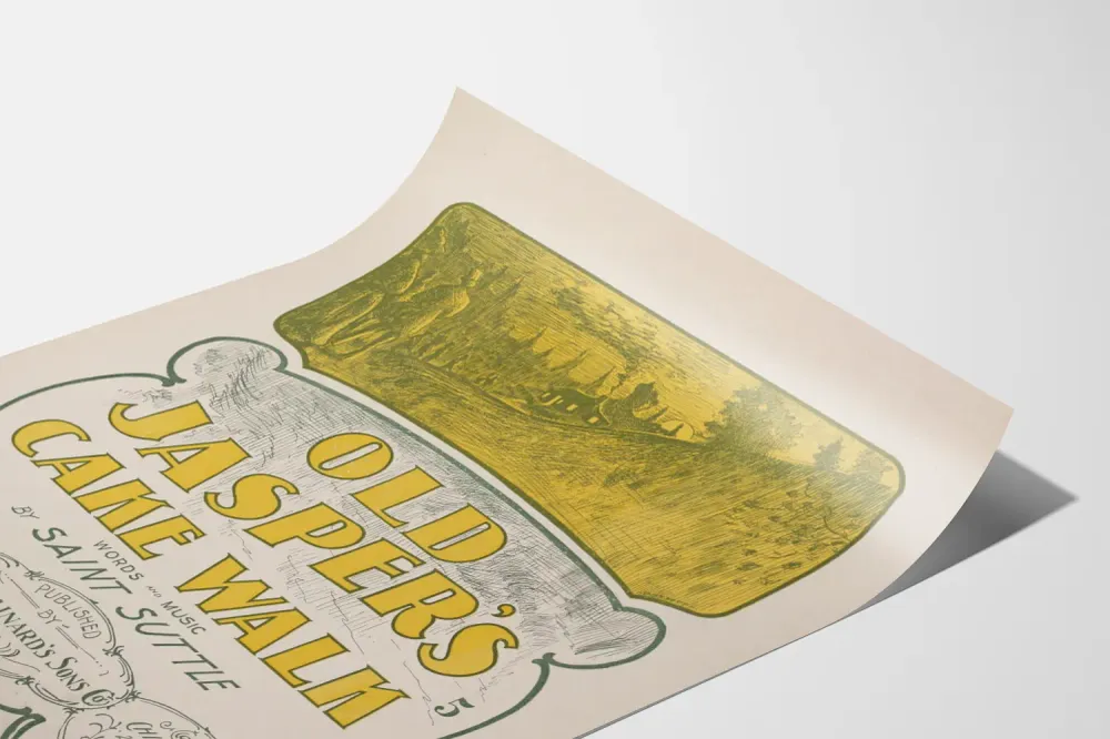 Affiche vintage Old Jasper's Cake Walk - Illustration rétro musicale Artem Legrand
