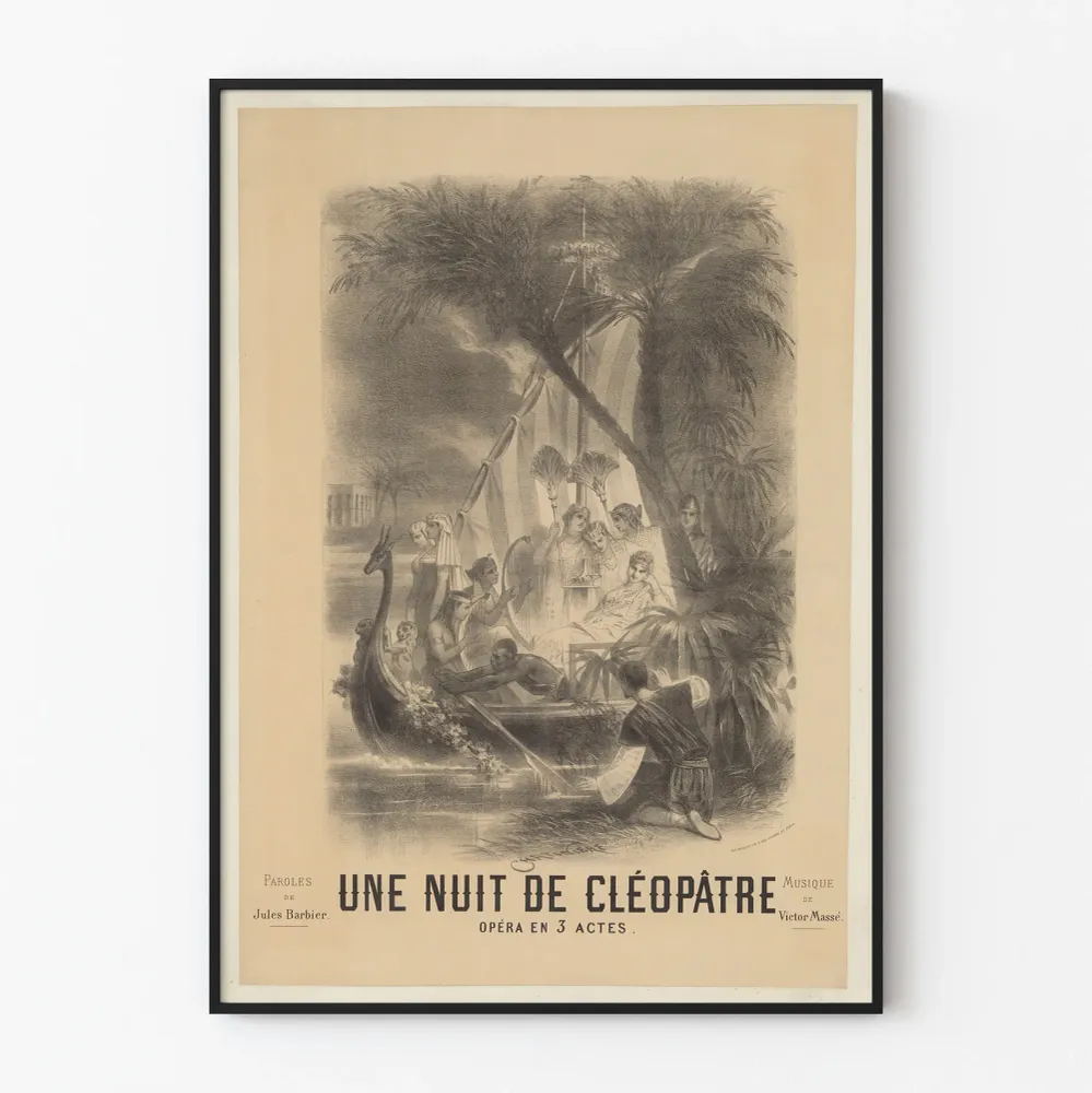 Affiche Vintage Opéra Une Nuit de Cléopâtre - Décoration Murale Classique Artem Legrand
