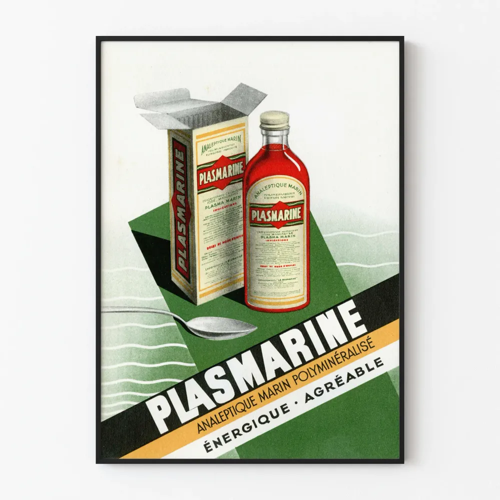 Affiche Vintage Plasmarine, Décoration Murale Rétro Médicale Artem Legrand