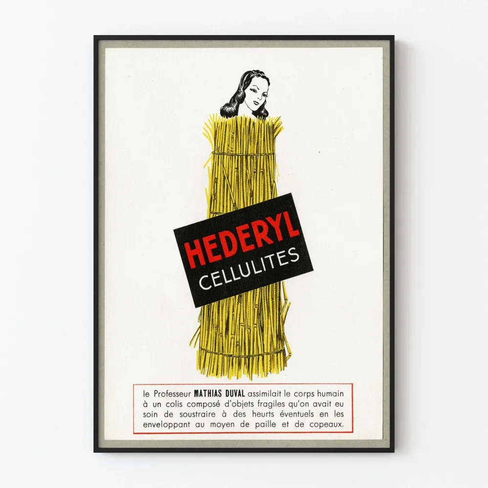 Affiche Vintage Publicitaire Hederyl Cellulites Vintage Artem Legrand