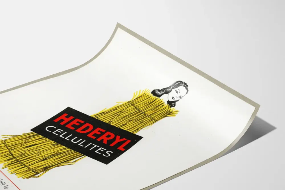 Affiche Vintage Publicitaire Hederyl Cellulites Vintage Artem Legrand