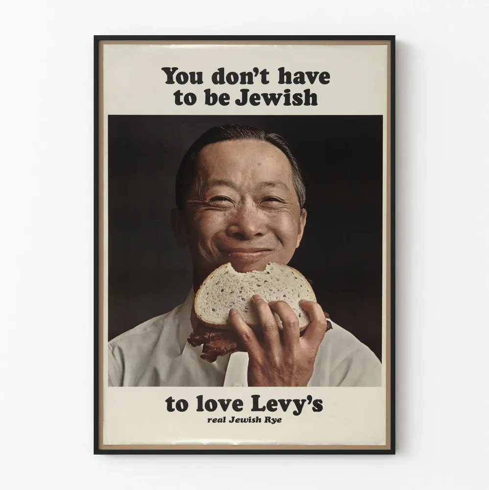 Affiche Vintage Publicitaire Levy's Real Jewish Rye Artem Legrand