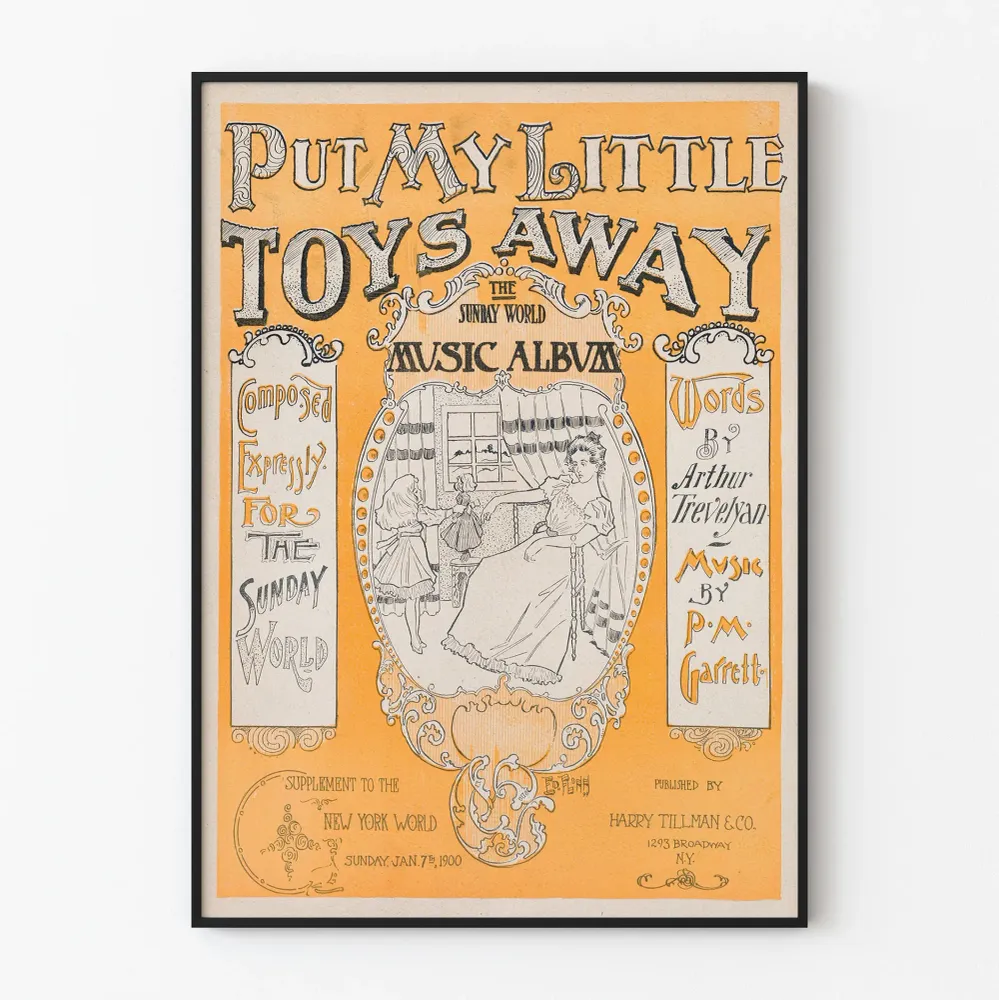 Affiche Vintage 'Put My Little Toys Away' pour Décoration Murale Enfantine Artem Legrand