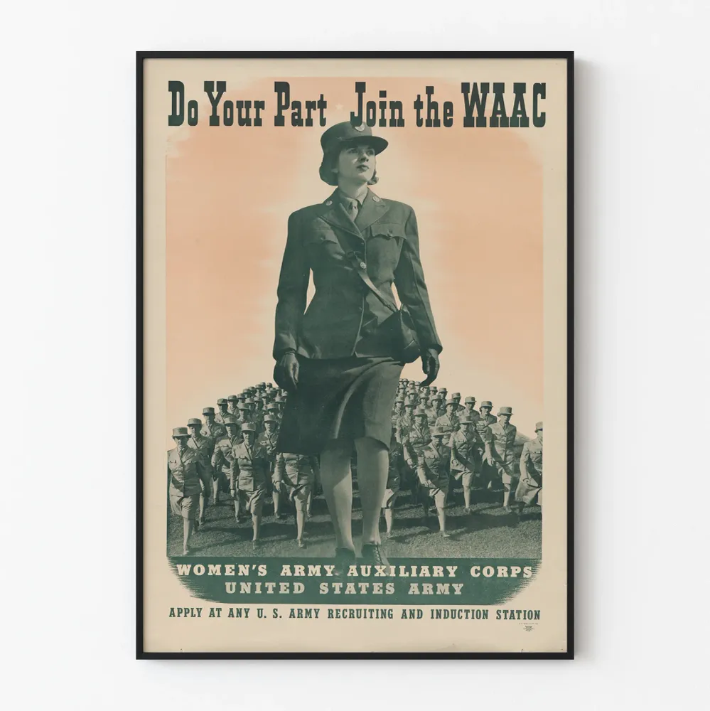 Affiche Vintage Recrutement WAAC US Army Artem Legrand