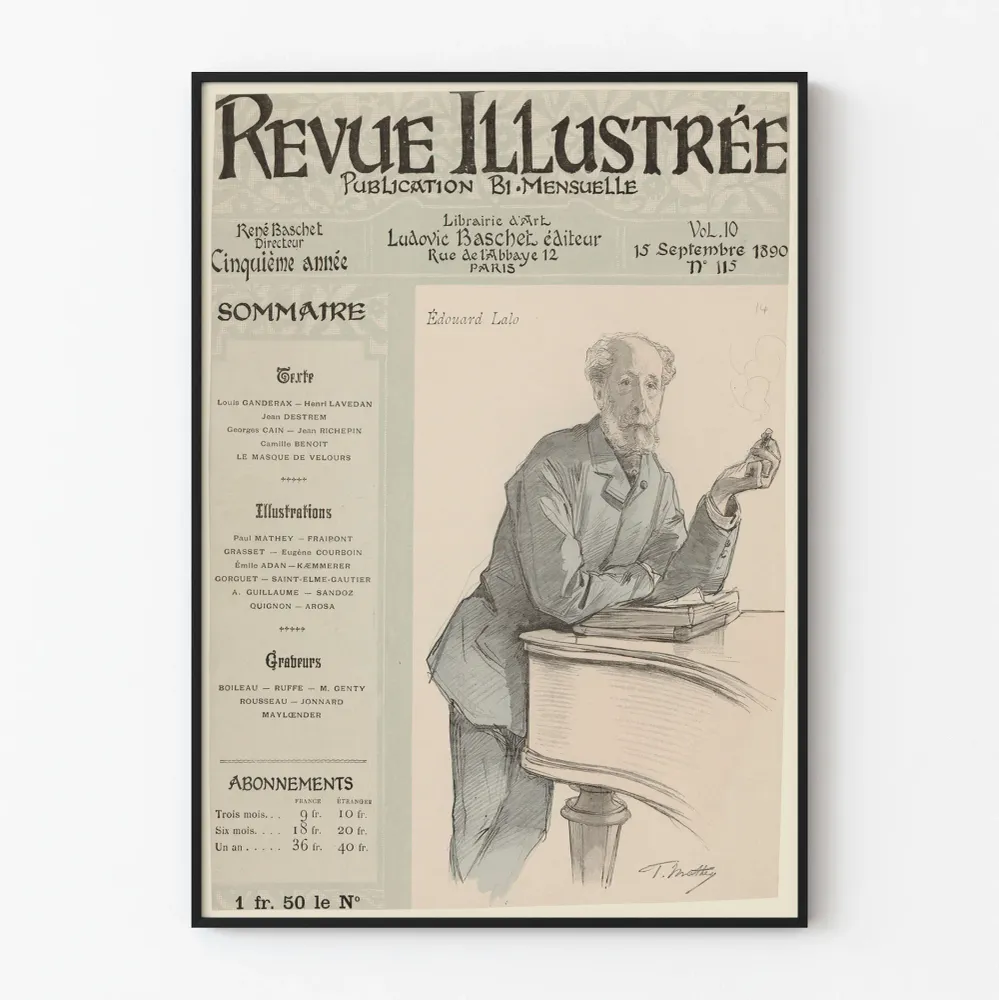 Affiche vintage Revue Illustrée Édouard Lalo 1890 décoration murale Artem Legrand