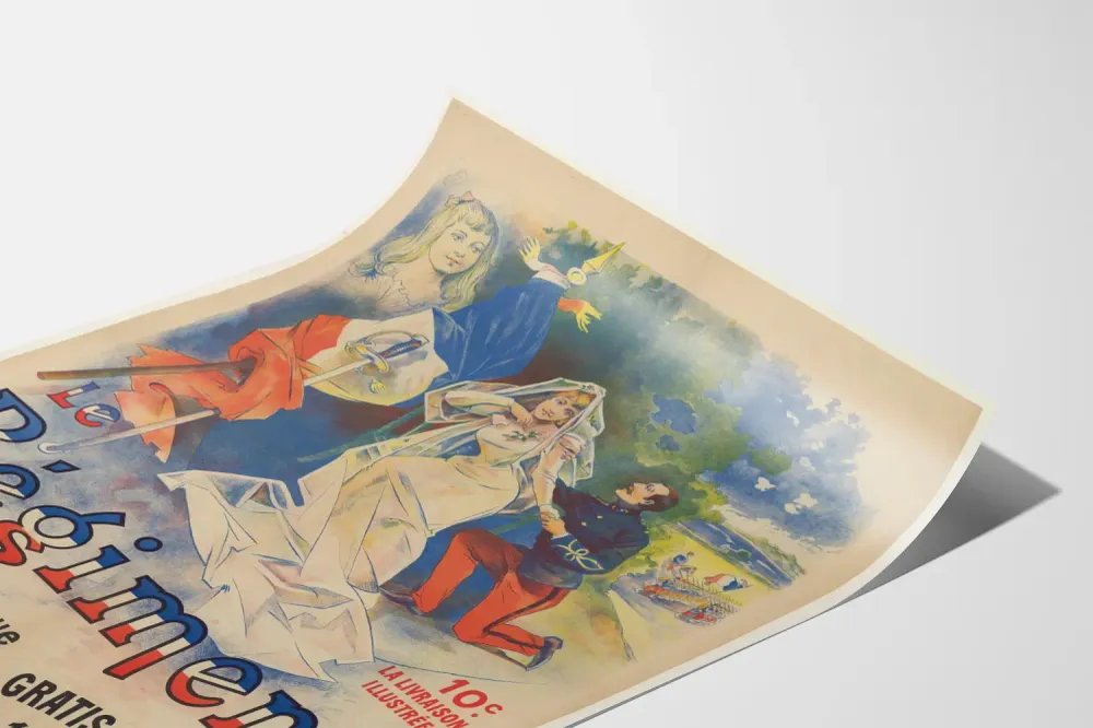 Affiche vintage Le Régiment par Jules Mary - Décoration murale rétro militaire Artem Legrand