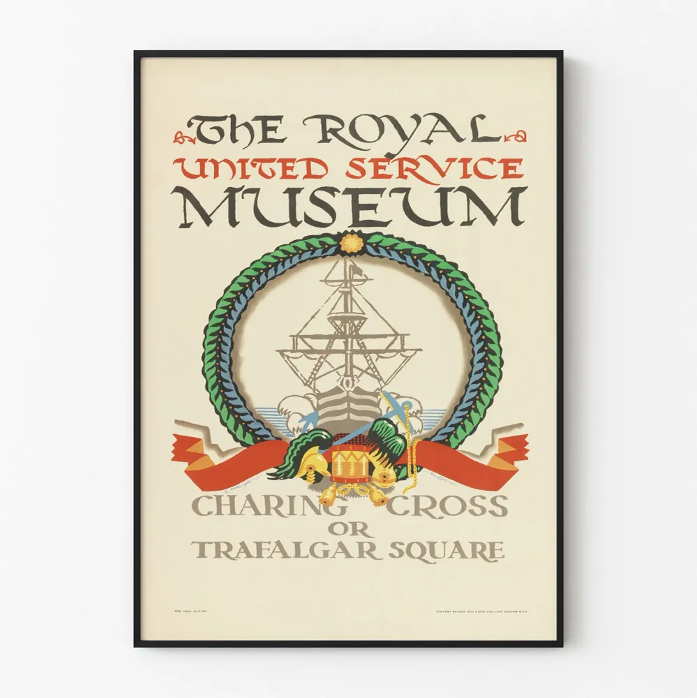 Affiche vintage Royal United Service Museum London Artem Legrand