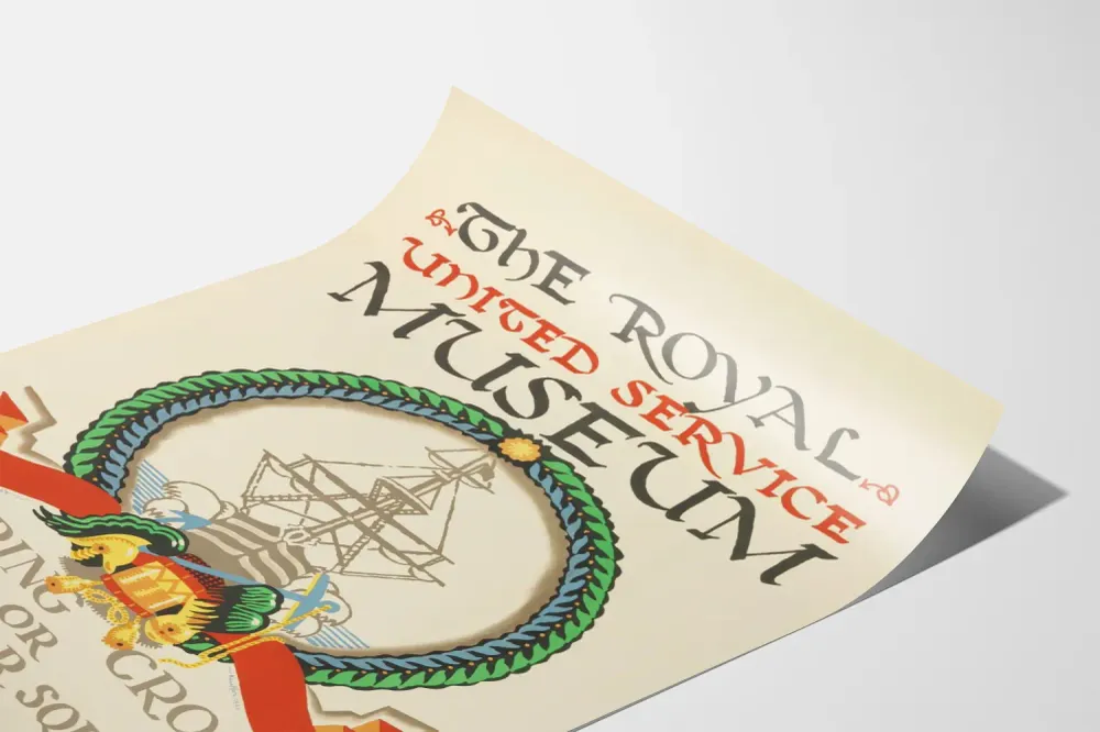Affiche vintage Royal United Service Museum London Artem Legrand