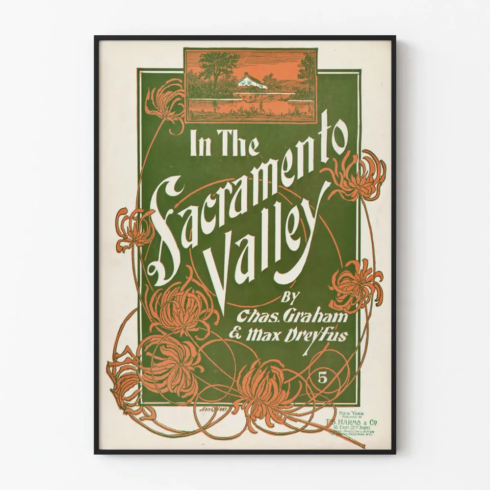Affiche Vintage Sacramento Valley - Décoration Murale Rétro Artem Legrand