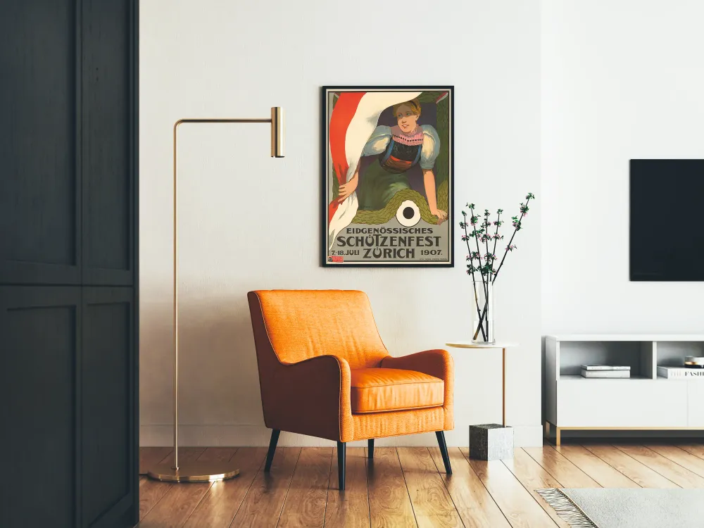 Affiche vintage du Schützenfest à Zurich 1907 Artem Legrand