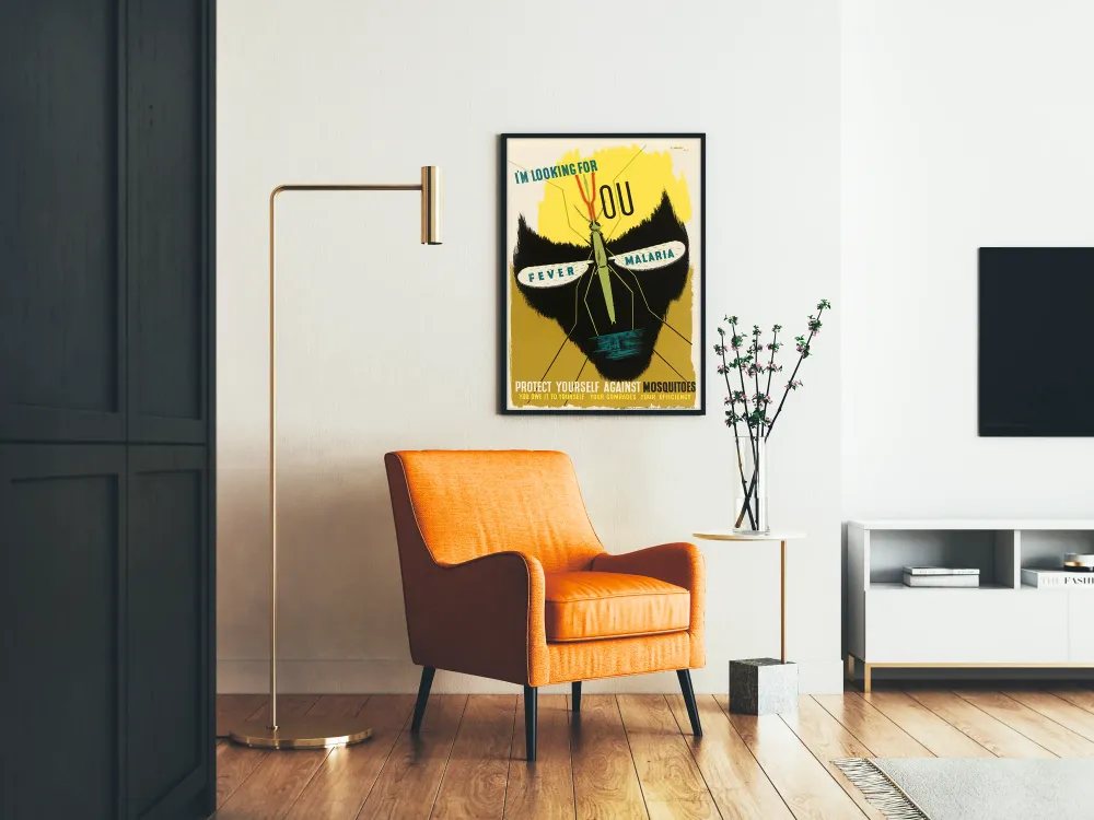 Affiche vintage de sensibilisation contre le paludisme et les moustiques Artem Legrand