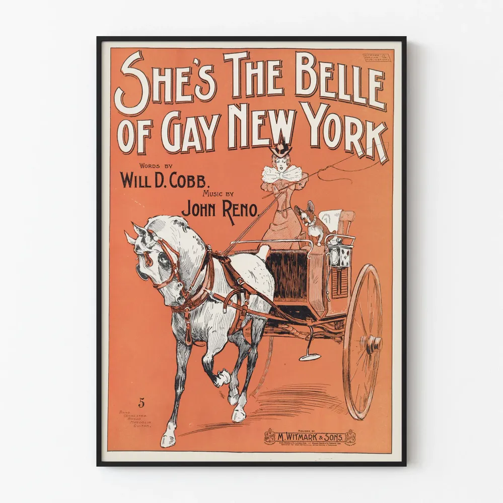 Affiche vintage She’s Belle Gay New York - Décoration murale rétro Artem Legrand