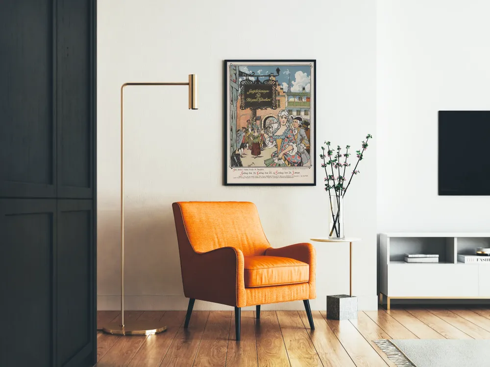 Affiche Vintage Skuespillerforeningens Fest Det Gamle Kjöbenhavn Artem Legrand